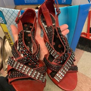 Not Rated black & red heels